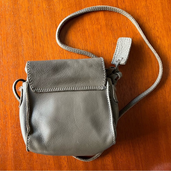 Le-Junev Chic Gray Leather Mini Crossbody Bag - Picture 10 of 10